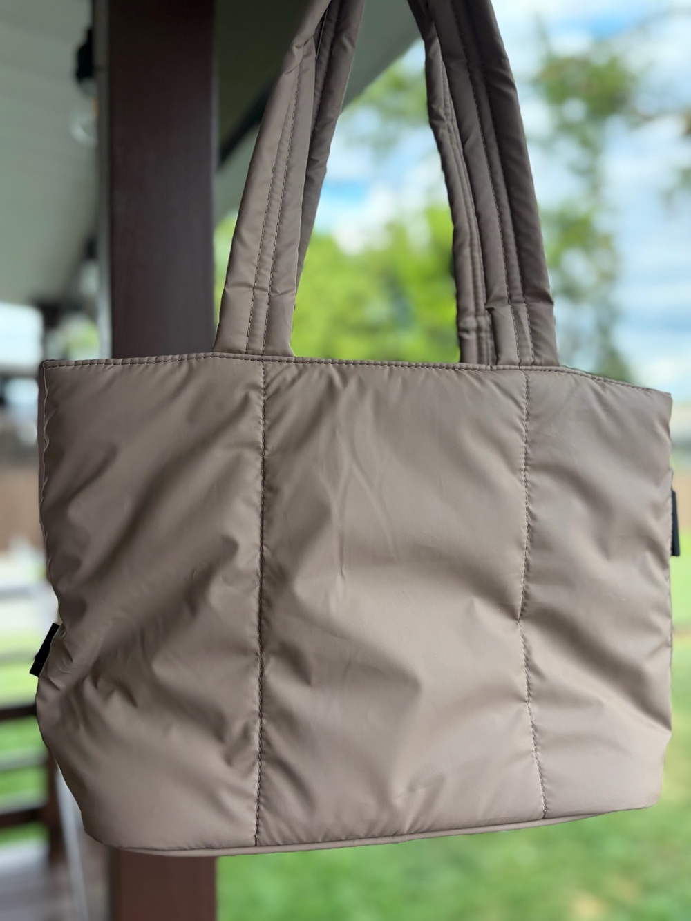 Calpak Taupe Quilted Tote Bag - Women